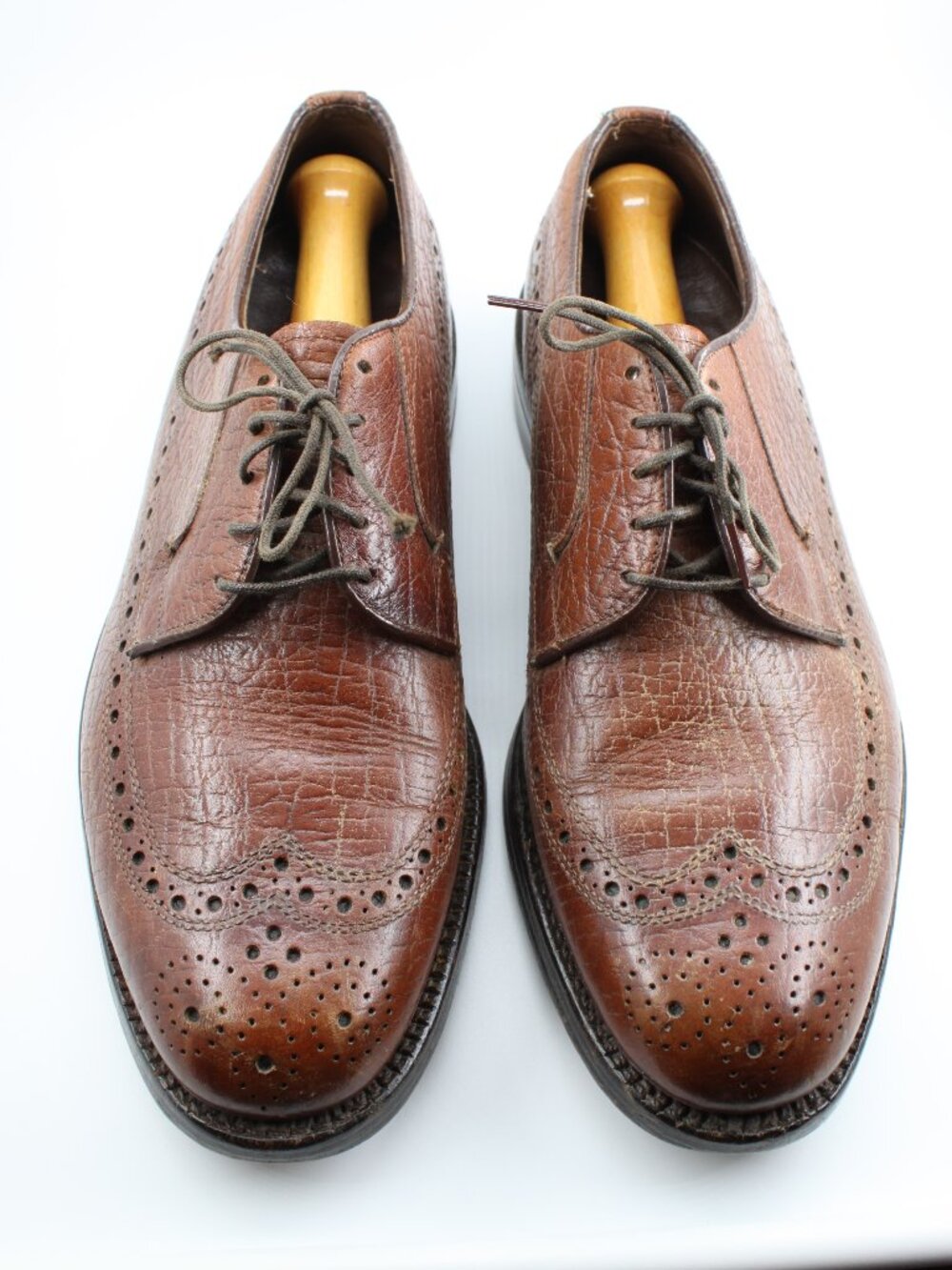 Florsheim Brown Oxford Wingtip Leather Shoes Mens Size 12